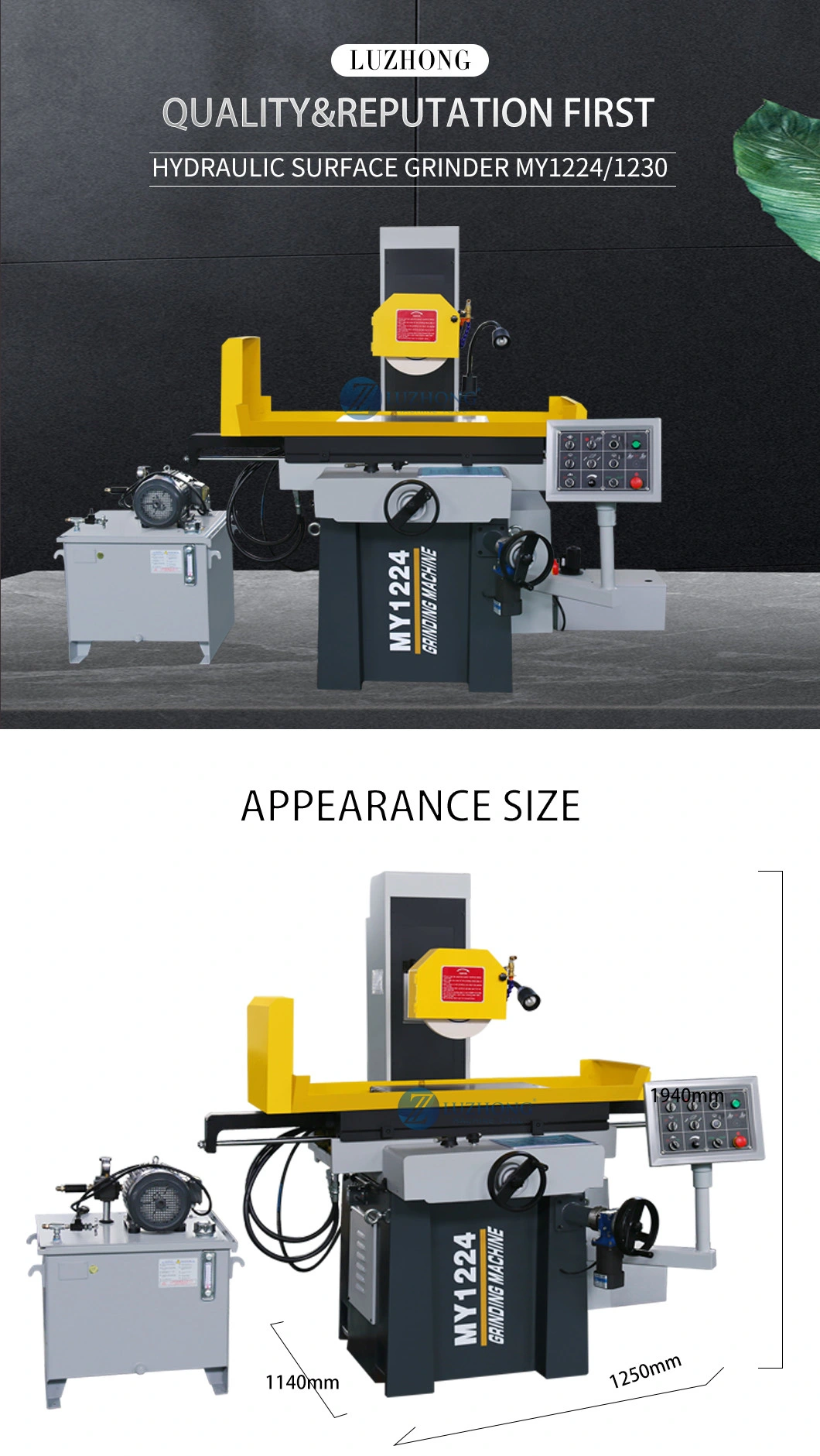 Good Quality MY1230 High Precision Metal Plane Flat Surface Hydraulic Grinder machine